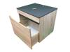 Тумба с раковиной Sintesi STL.W7017_00004151974 подвесная, белый, черный, светло-коричневый фото 9