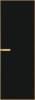 Межкомнатная дверь Profil Doors 1 AGN цвет профиля Золото, стекло безопасное 4 мм монохром черный 800x2000