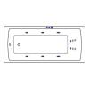 Акриловая ванна Excellent Aquaria 170x75 "SMART" (бронза) фото 2