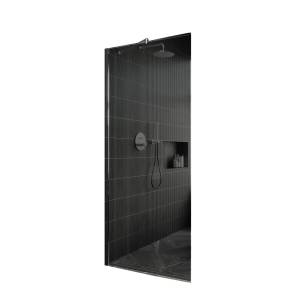 Душевая перегородка MaybahGlass MGD-698-5ш 79x195, стекло графит 8 мм, профиль хром матовый