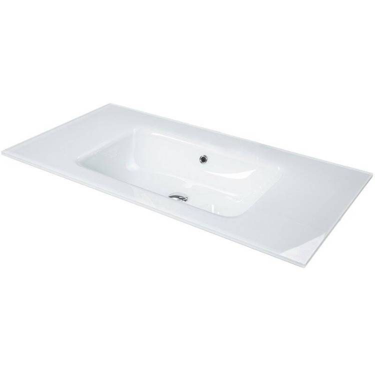 Раковина Armadi Art Lucido 852-100-W моноблок, 100 см, белая жемчужная