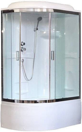 Душевая кабина Royal Bath RB8120BK1-T-CH-R+EL с высоким поддоном, с сиденьем