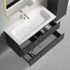 Тумба с раковиной Sancos Snob R (Сноб Р) темный антрацит матовый, 101x45.7x52, раковина CN7013 фото 3
