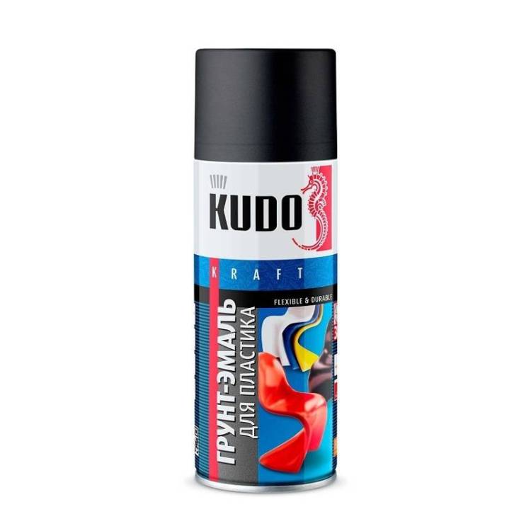 Грунт-эмаль для пластика KUDO KU-6002 черная 0.52 л
