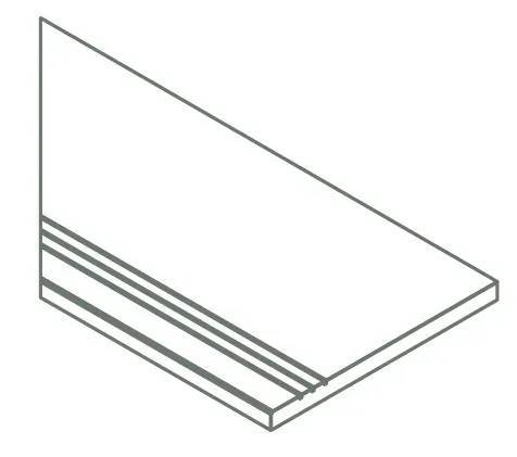 Ступень Italon Магма X2 620090001386 Сильвер закругленный грип левый 30x60