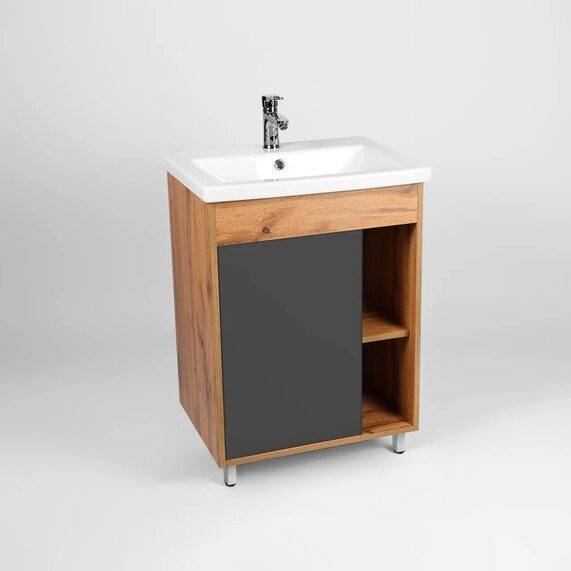 Тумба под раковину Viant Бостон VBOS50COG-T1ST 380x460x820 1 ств графит