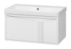 Тумба с раковиной Brevita Каскад УТ000026695 белая, 80 см