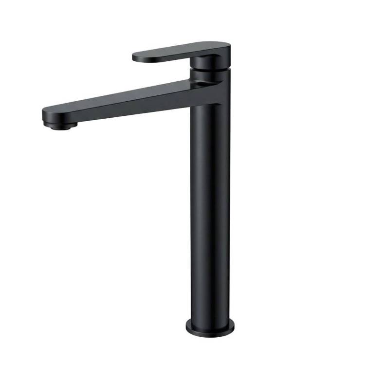 Смеситель для раковины AQUAme Novara AQM6914MB высокий, черный матовый