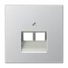 Накладка 2-ой наклонной телефонной/компьютерной розетки Jung LS 990 алюминий AL2969-2UA