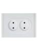Розетка 2-местная с защитными шторками IEK Forte&Piano FP-R23-10-1-K01 белый фото 2