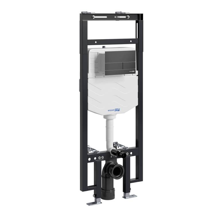 Система инсталляции для унитазов Wasserkraft Dinkel 58TLT.010.ME.MB04 клавиша черный матовый