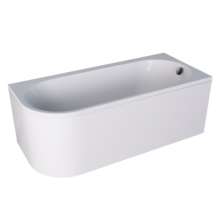 Акриловая ванна Marka One Alisa 170x75 правая, с каркасом