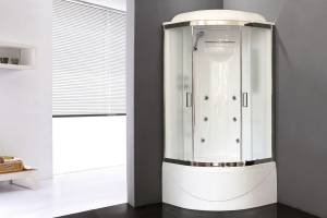 Душевая кабина Royal Bath RB 90BK2-M-CH с высоким поддоном, с сиденьем