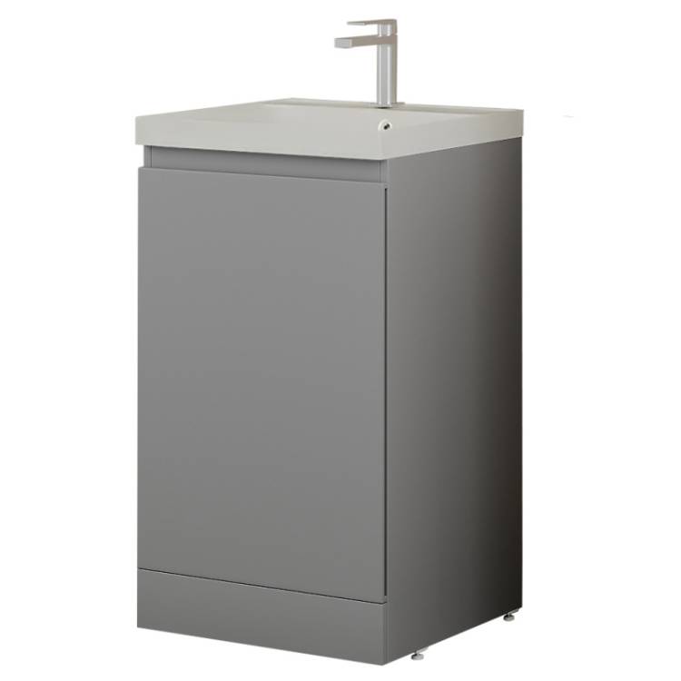 Тумба с раковиной Style Line Батлер Plus серый, раковина жасмин