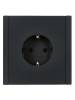 Розетка 1-местная с заземлением и шторками IEK Forte&Piano FP-R14-16-K02 черный фото 5
