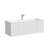 Тумба под раковину Sancos Ламель LM120W белая матовая, 119.5x44.5x40.6