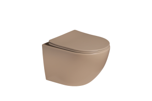 Унитаз подвесной SantiLine SL-5005T-KH безободковый, с крышкой-сиденьем микролифт