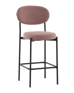 Стул полубарный Stool Group Бриф DD AV 477-C65-9005 (PP) пыльно-розовый, велюр