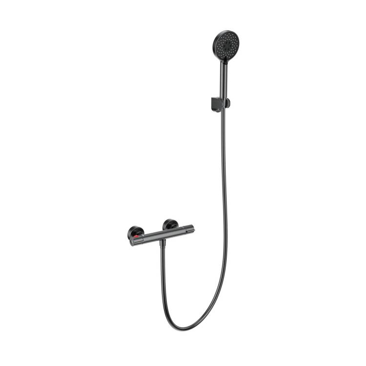 Смеситель для душа Wonzon & Woghand WW-B2063-A-BGG термостатический, темный графит
