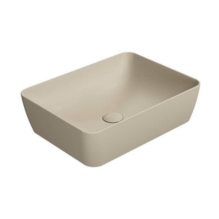 Раковина GSI Nubes 903708 50 см, бежевая матовая