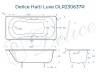 Чугунная ванна Delice Haiti Luxe DLR230637R 160x80, белая, с ручками, с ножками фото 9