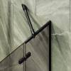 Шторка на ванну MaybahGlass MGV-918-6 99x140, поворотная, стекло графит 6 мм, профиль черный фото 4