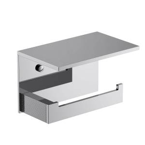 Держатель туалетной бумаги Timo Caisa 91043/00 с полкой для телефона, хром