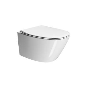 Унитаз подвесной GSI Modo+ 8415FR211 безободковый, сиденье микролифт, белый глянцевый