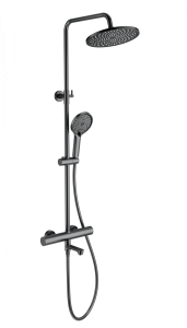 Душевая стойка Wonzon & Woghand WW-B3069-BGG с термостатом, темный графит