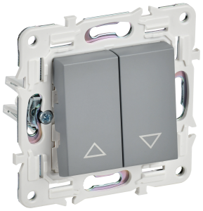 Выключатель жалюзи IEK Skandy SK-V15-0-10-K03 серый