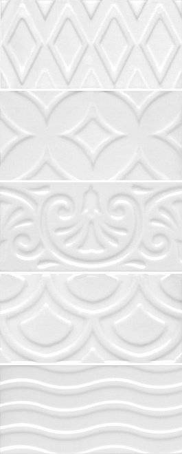 Керамическая плитка Kerama Marazzi Авеллино 16017 белый структура mix 7.4x15