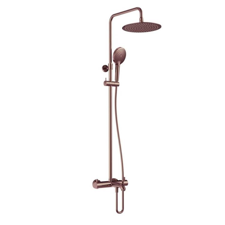 Душевая стойка AQUAme Siena AQM8008BC медь брашированная