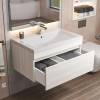 Тумба с раковиной Uperwood Eva 3930313470 подвесная, выдвижной ящик, дуб харбор белый, 75 см фото 6