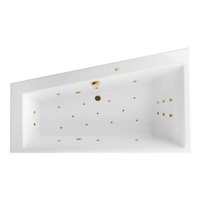 Акриловая ванна Excellent Sfera Slim 170x100 (левая) "ULTRA" (золото)