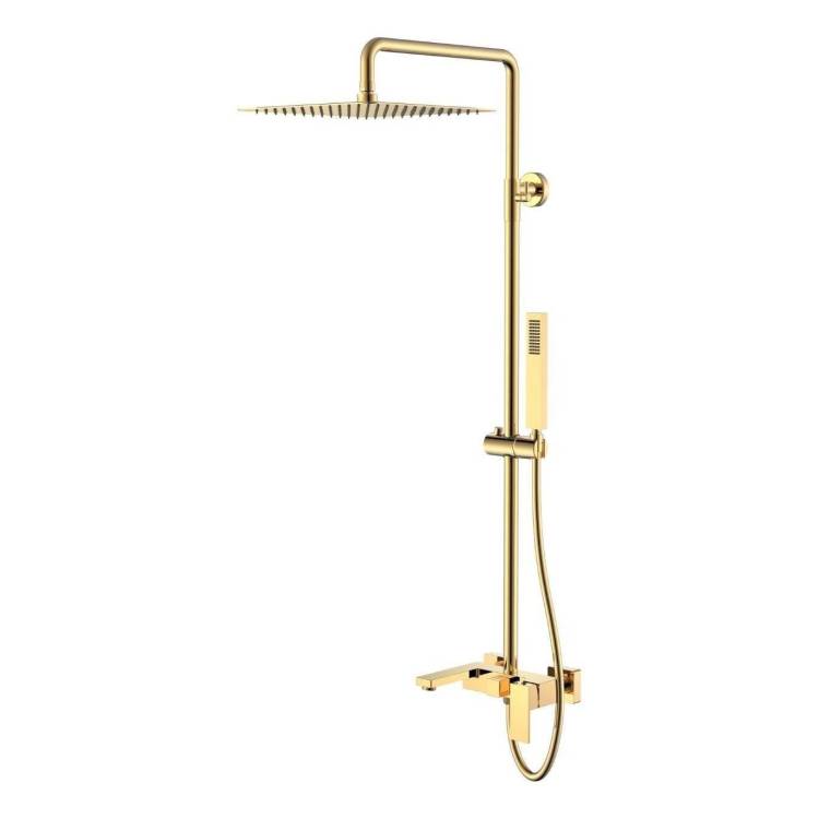 Душевая стойка Boheme Qubic 478-G золотая