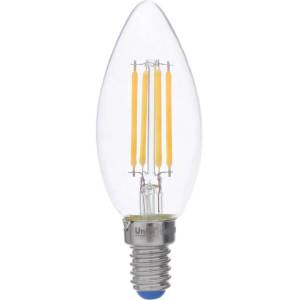 Лампа светодиодная филаментная Uniel Air Dim LED-C35-5W/WW/E14/CL/DIM GLA01TR
