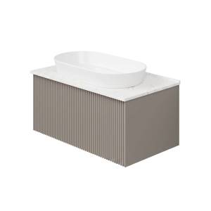 Тумба с раковиной La Fenice Terra Cappuccino NFNC-01-TER-C-80-3-M-GG бежевая матовая, 80 см