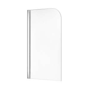 Шторка на ванну AQUAme AQM2851-9 профиль хром, стекло прозрачное, 90x140