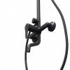 Душевая стойка Teymi Iva T10226 со смесителем и тропическим душем, черная матовая фото 10