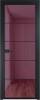 Межкомнатная дверь Profil Doors 5 AX цвет профиля Черный, стекло безопасное 6 мм фиолетовое шпион 700x2000
