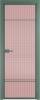 Межкомнатная дверь Profil Doors 4 AX цвет профиля Зеленый воск, стекло безопасное 6 мм мору розовое 700x2000