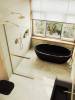 Душевая перегородка MaybahGlass MGD-726-3у 79x195, стекло прозрачное 8 мм, профиль золото фото 3