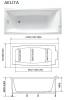 Акриловая ванна Creto Elite 11-17090 белая, 170x90, с каркасом фото 4