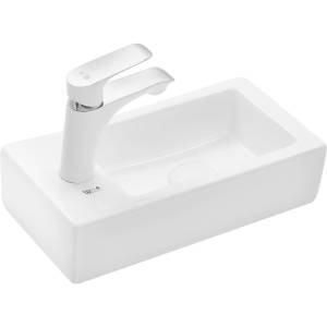 Рукомойник Weltwasser WW Aisbach 10000003872 5092 левая, 37 см, белая глянцевая
