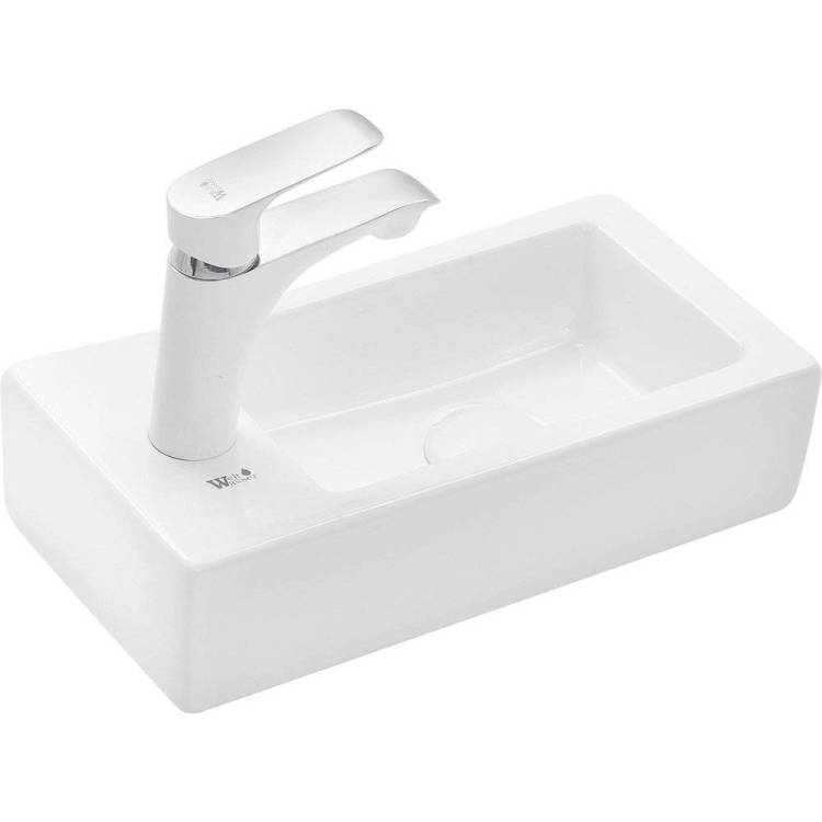 Рукомойник Weltwasser WW Aisbach 10000003872 5092 левая, 37 см, белая глянцевая