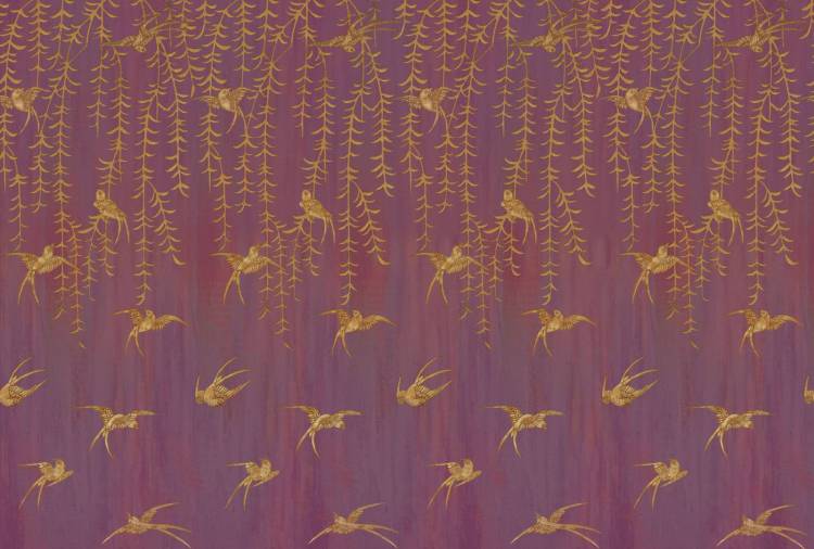 Фреска Ortograf Flora 31162 Japanese Birds plum Флора FLN