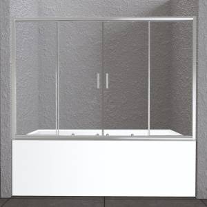 Шторка на ванну BelBagno Unique VF-2-150/180-140-C-Cr