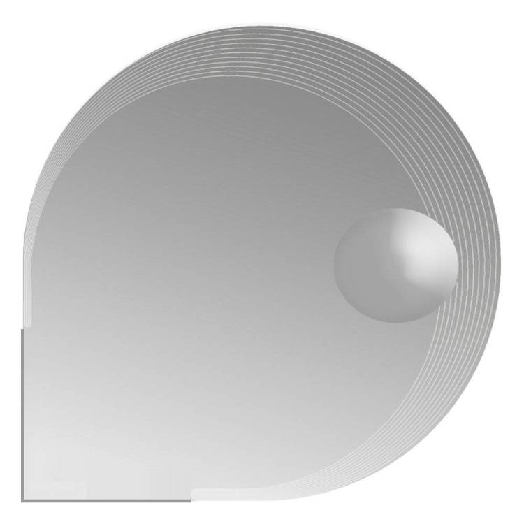 Зеркало Cezares 45012 с увеличением и со встроенной LED подсветкой, 90х90