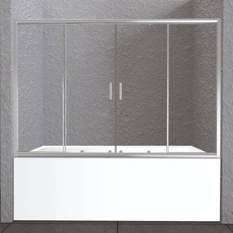 Шторка на ванну BelBagno Unique VF-2-150/180-140-C-Cr