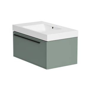 Тумба с раковиной La Fenice Elba Grigio NFNC-01-ELB-G-80-3-80 серо-зеленая матовая, 80 см